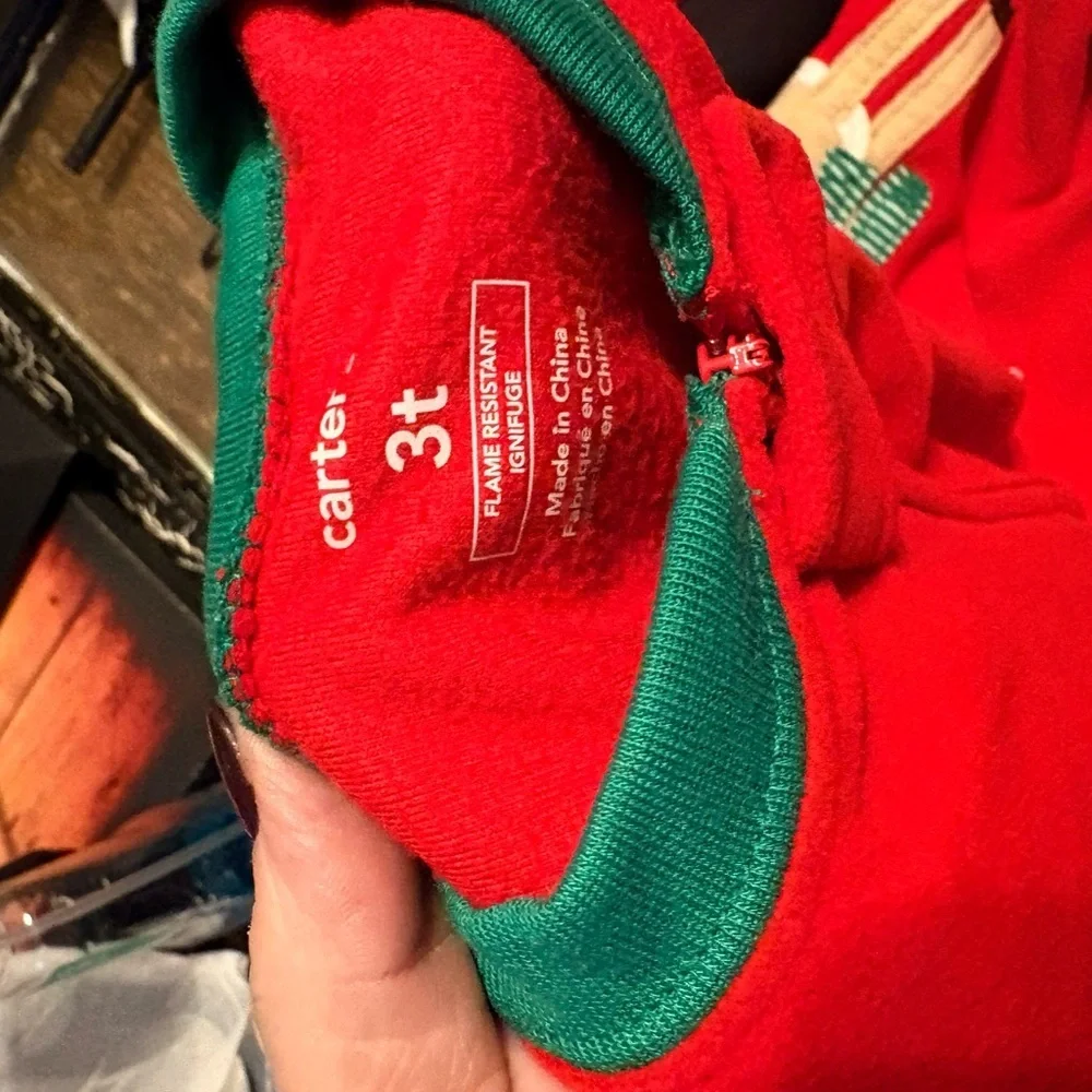 Carter's Red Reindeer Footie